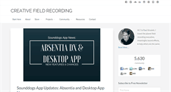 Desktop Screenshot of creativefieldrecording.com