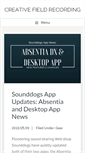 Mobile Screenshot of creativefieldrecording.com