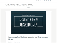 Tablet Screenshot of creativefieldrecording.com